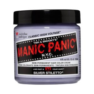 Manic Panic Classic High Voltage Semi Permanent Hair Color Cream - Silver Stiletto (118ml) - Manic Panic