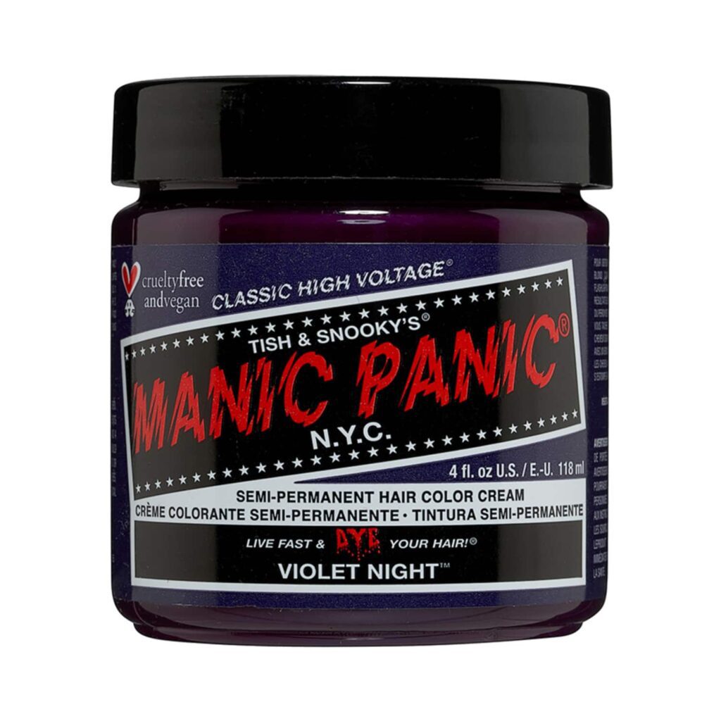 Manic Panic Classic High Voltage Semi Permanent Hair Color Cream - Violet Night (118ml) - Manic Panic