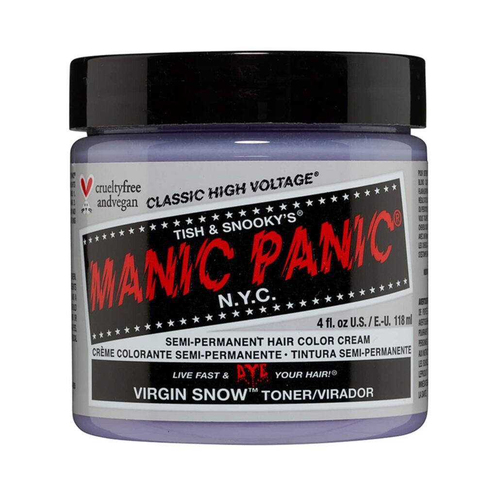 Manic Panic Classic High Voltage Semi Permanent Hair Color Cream - Virgin Snow (118ml) - Manic Panic