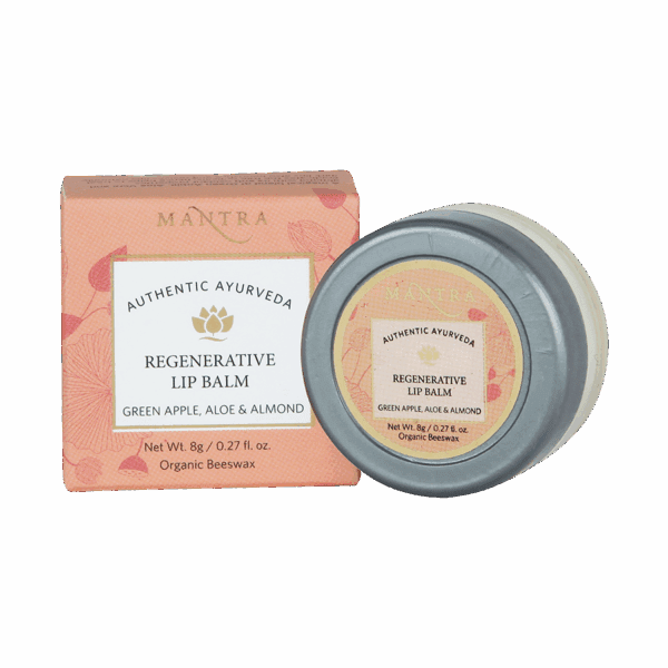 Mantra Herbal Green Apple Aloe & Almond Regenerative Lip Balm (8g) - Mantra Herbal