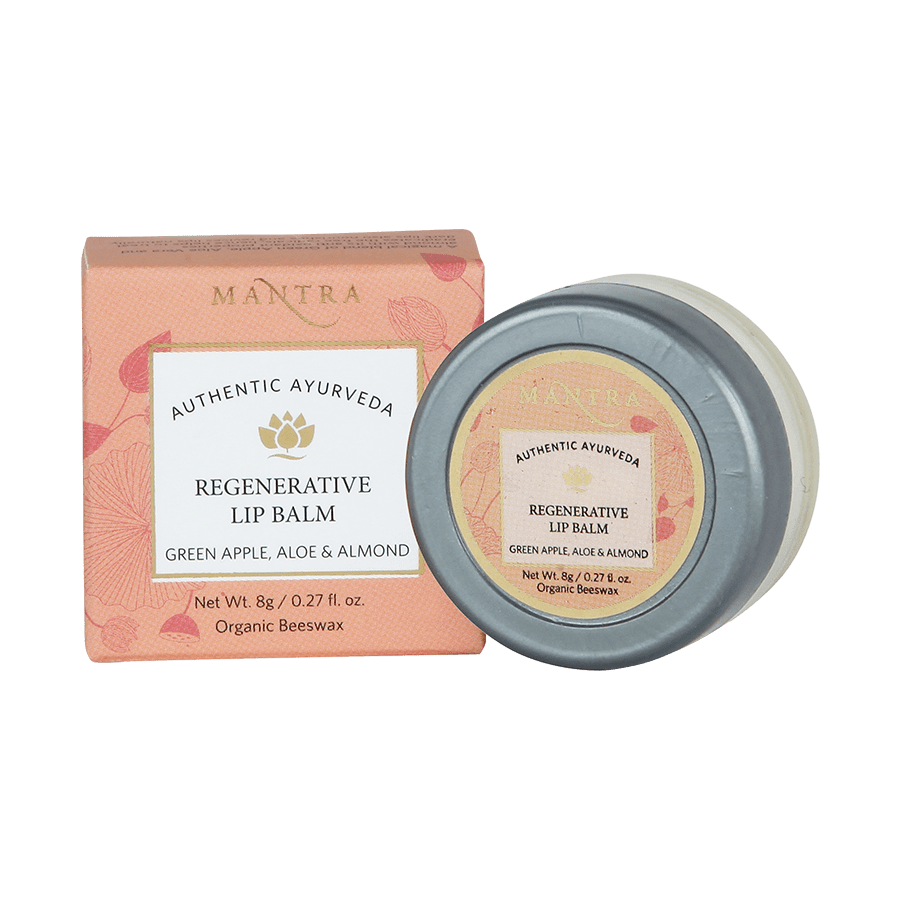 Mantra Herbal Green Apple Aloe & Almond Regenerative Lip Balm (8g) - Mantra Herbal