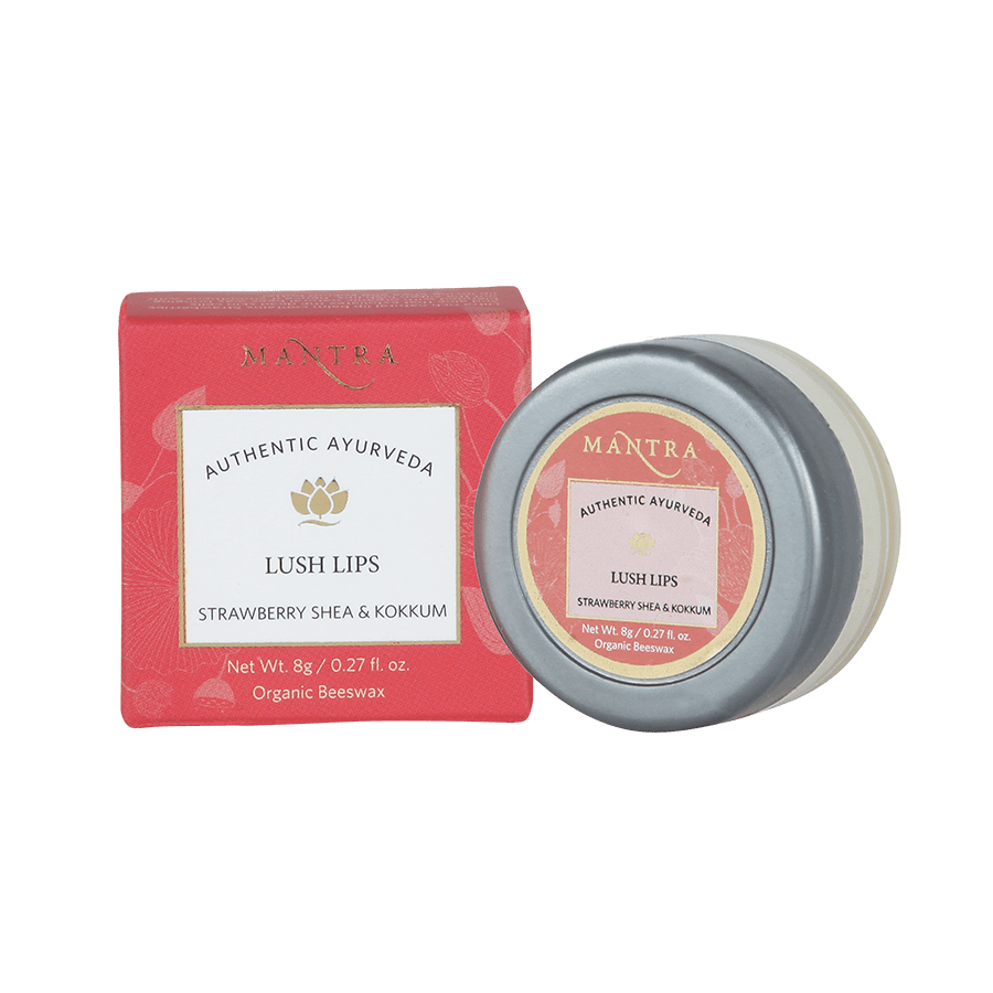 Mantra Herbal Strawberry Shea & Kokkum Lush Lip Balm (8g) - Mantra Herbal