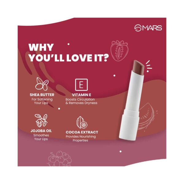 MARS Aqua Splash Tinted Lip Balm - 02 Pomegranate (3g) - MARS