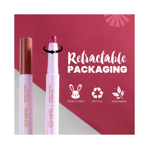 MARS Double Trouble Lip Crayon - 07 Rosy Brown (4g) - MARS