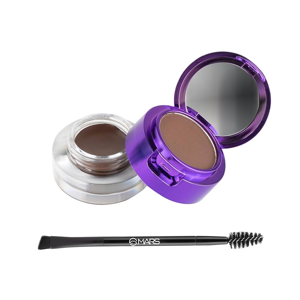 MARS Eyelove Multi Pods Gel Eyeliner & Eyebrow Powder With Dual Ended Brush | Smudge Proof & Water Proof | Long Lasting | Rich Pigmentation | Inbuilt Mirror for Touch-up (3.6gm)...