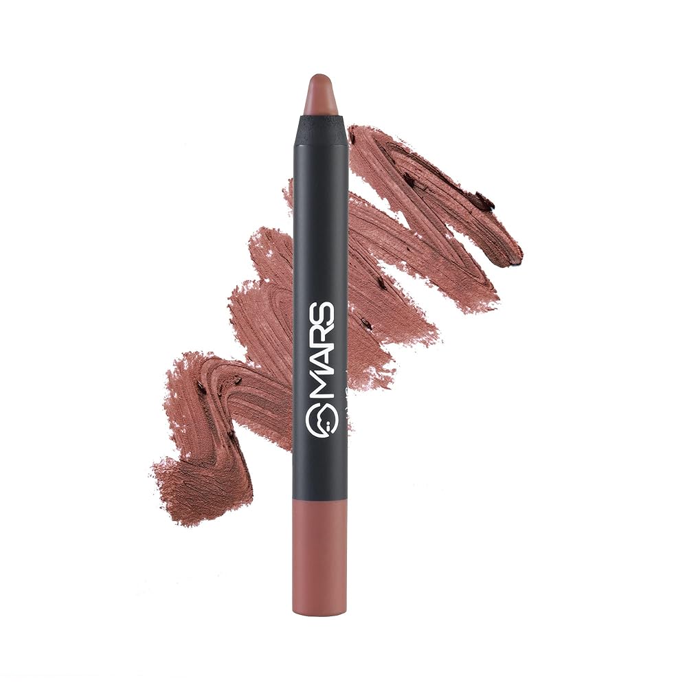MARS Long Lasting Crayon Lipstick up to 12 Hours Stay | Matte Finish | Waterproof | Won't Smudge Won't Budge Lip Crayon (3.5 gm) (13-Brave)