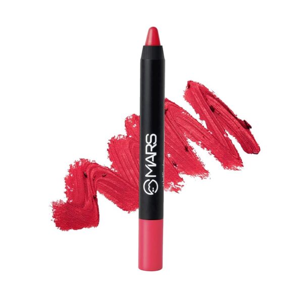 MARS Long Lasting Crayon Lipstick up to 12 Hours Stay | Matte Finish | Waterproof | Won't Smudge Won't Budge Lip Crayon (3.5 gm) (18-I Am Confident)