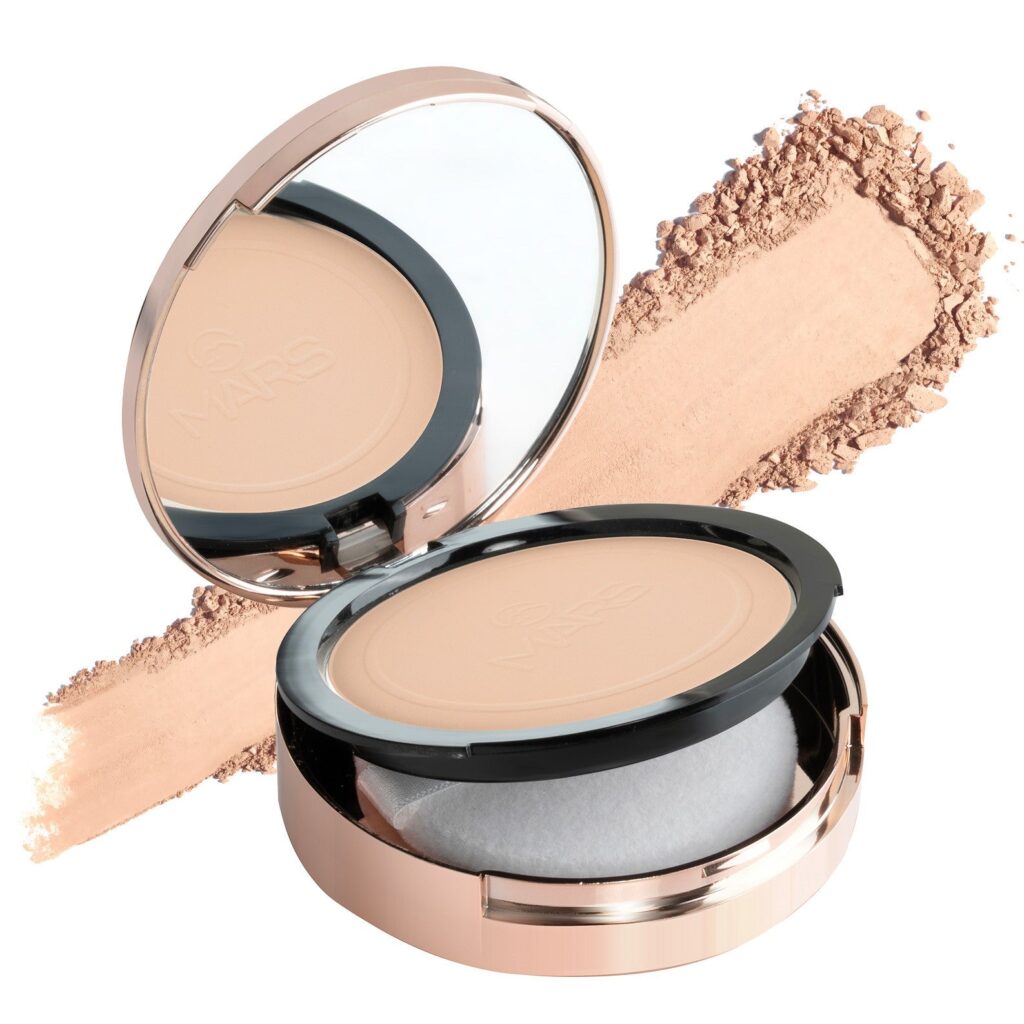 MARS Matte On Compact Powder with Applicator Puff | Flawless Matte Finish for Face Makeup | Absorbs Oil, Conceals, and Blurs Pores | Long-Lasting & Lightweight Formula | (8.0g)...