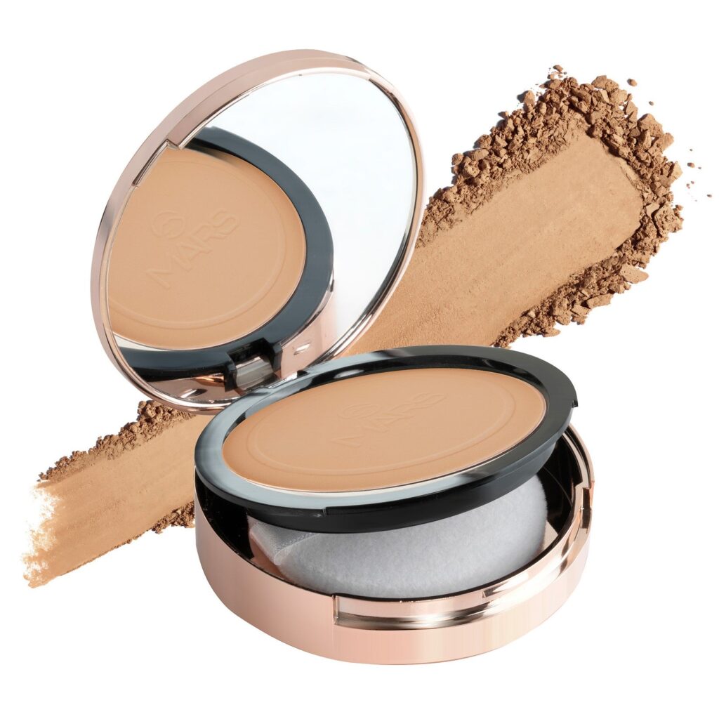 MARS Matte On Compact Powder with Applicator Puff | Flawless Matte Finish for Face Makeup | Absorbs Oil, Conceals, and Blurs Pores | Long-Lasting & Lightweight Formula | (8.0g)...