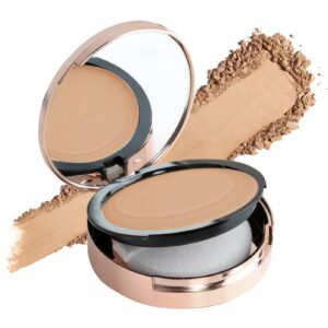 MARS Matte On Compact Powder with Applicator Puff | Flawless Matte Finish for Face Makeup | Absorbs Oil, Conceals, and Blurs Pores | Long-Lasting & Lightweight Formula | (8.0g)...