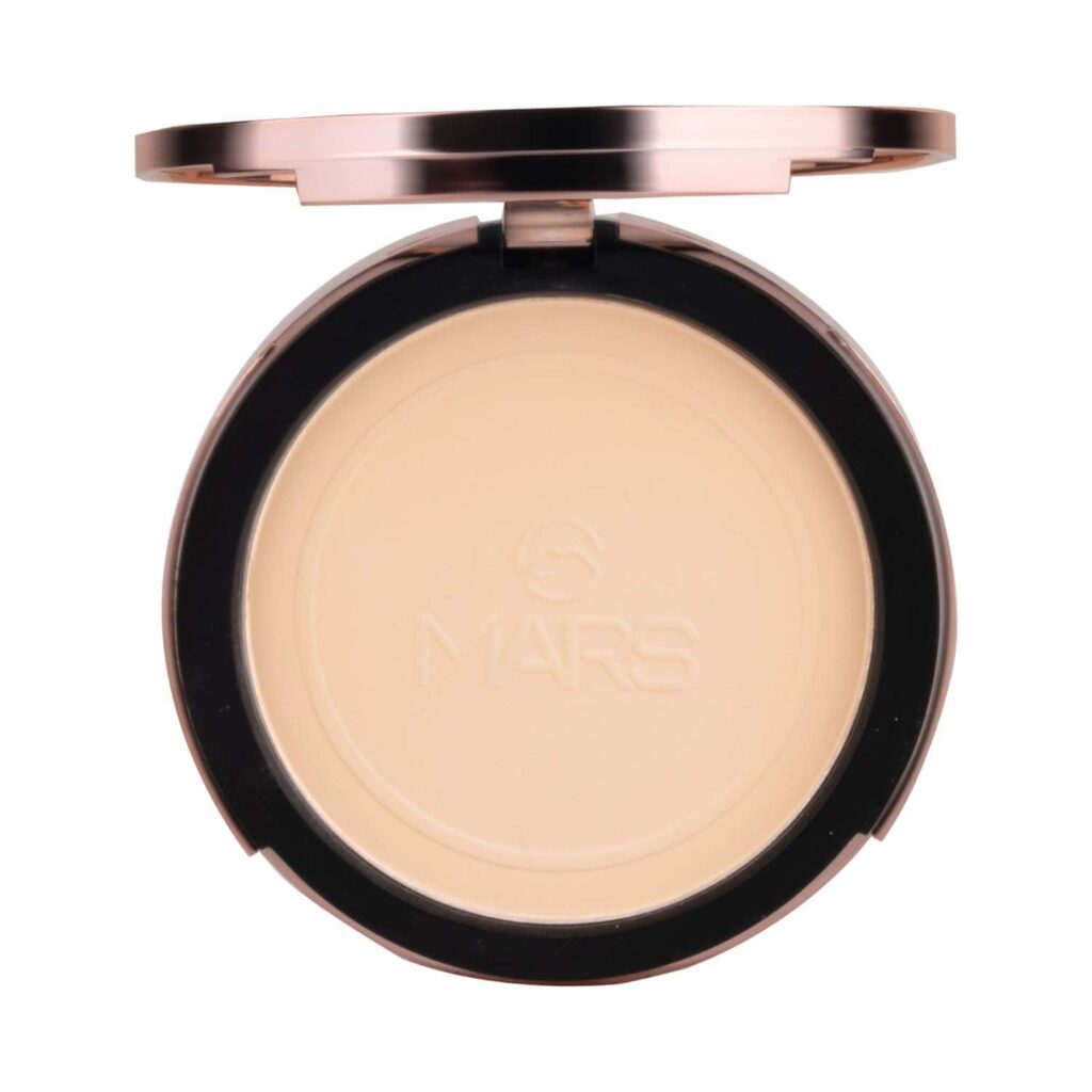 MARS Matte On Compact Powder With Puff Applicator - 03 Natural (8g) - MARS