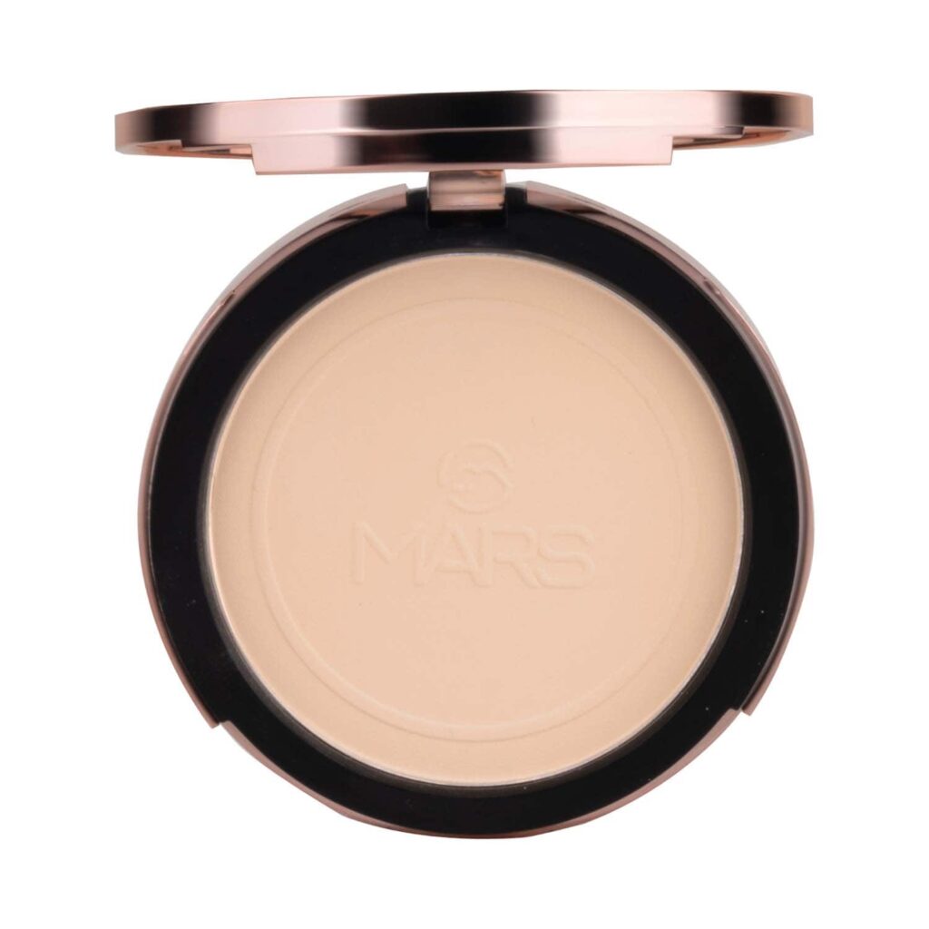 MARS Matte On Compact Powder With Puff Applicator - 04 Medium Beige (8g) - MARS