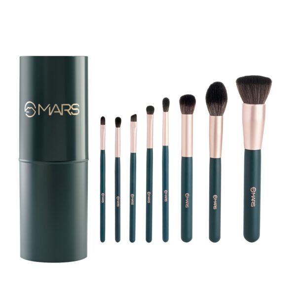 MARS Tools of Titan Brush Set of 8 with Holder | Face Makeup Brush Set with Ultra Soft Bristles (PACK OF 8)