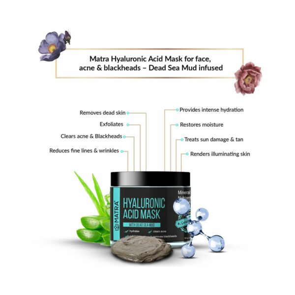 Matra Hyaluronic Acid Face Mask With Dead Sea Mud (100g) - Matra