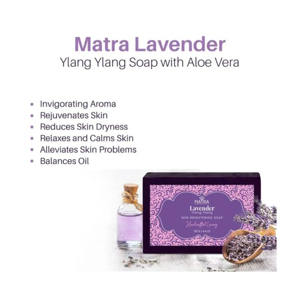 Matra Lavender Ylang Ylang Handmade Soap with Aloe Vera (125g) - Matra