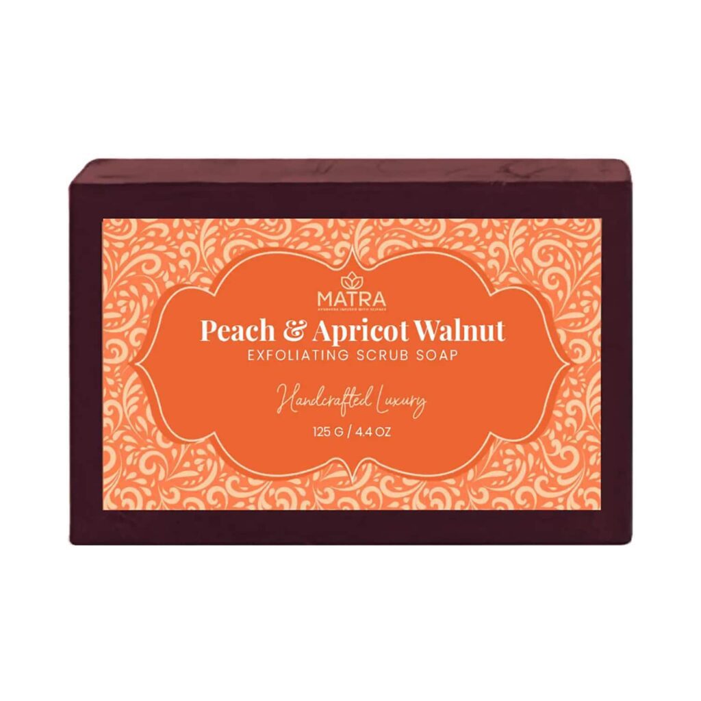 Matra Peach Apricot And Walnut Scrub Soap (125g) - Matra