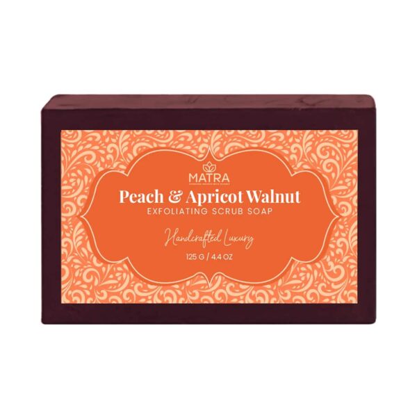 Matra Peach Apricot And Walnut Scrub Soap (125g) - Matra