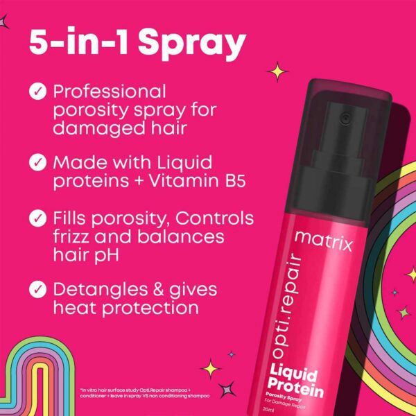 Matrix Professional Smooth Hair Combo -Anti-frizz Shampoo and Conditioner + Porosity Spray (3 pcs) - Matrix