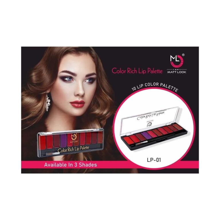Matt Look 10 Colour Rich Lip Palette - 03 Multicolor (8g) - Matt Look