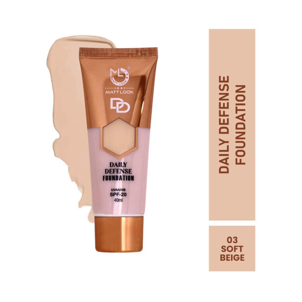Matt Look Daily Defense Foundation SPF 20 - 03 Soft Beige (40ml) - Matt Look