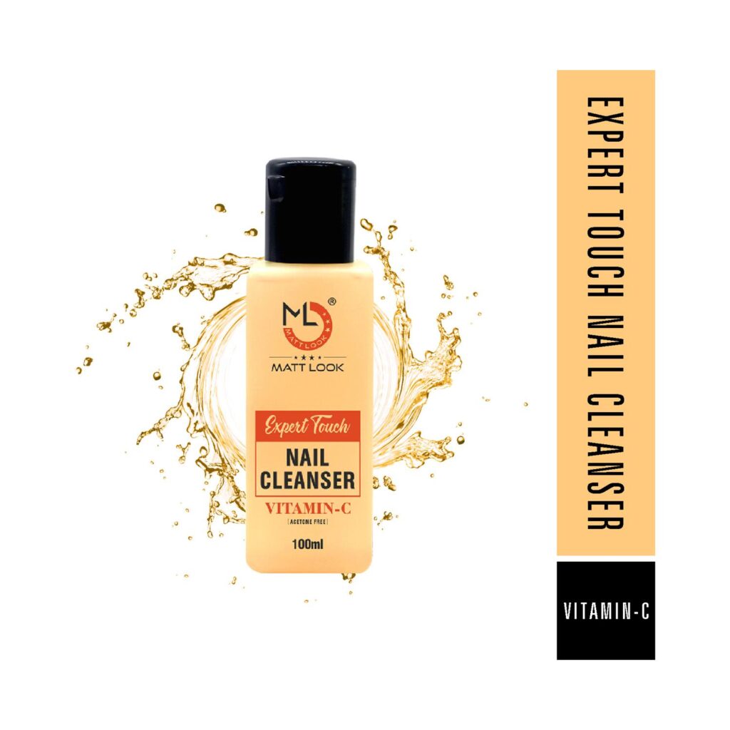 Matt Look Expert Touch Nail Cleanser Nail Polish Remover Acetone Free Enriched with Vitamins & Vitamin C (100ml) - Matt Look