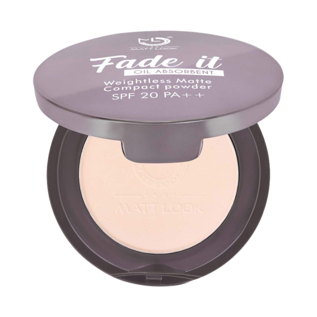 Matt Look Fade It Oil Absorbent Matte Compact Powder With SPF 30 PA++ - Soft Ivory (20 g) - Matt Look