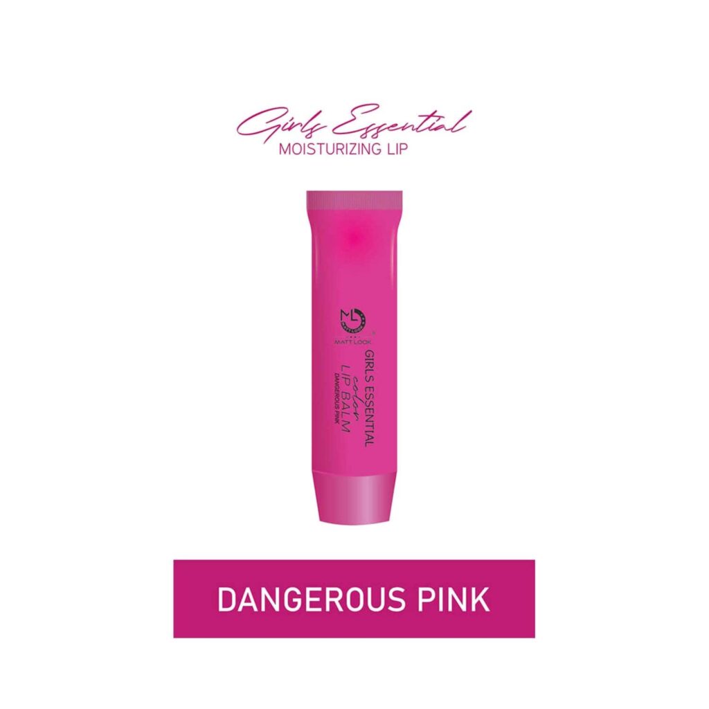 Matt Look Girls Essential Colour Lip Balm - Dangerous Pink (3.5g) - Matt Look