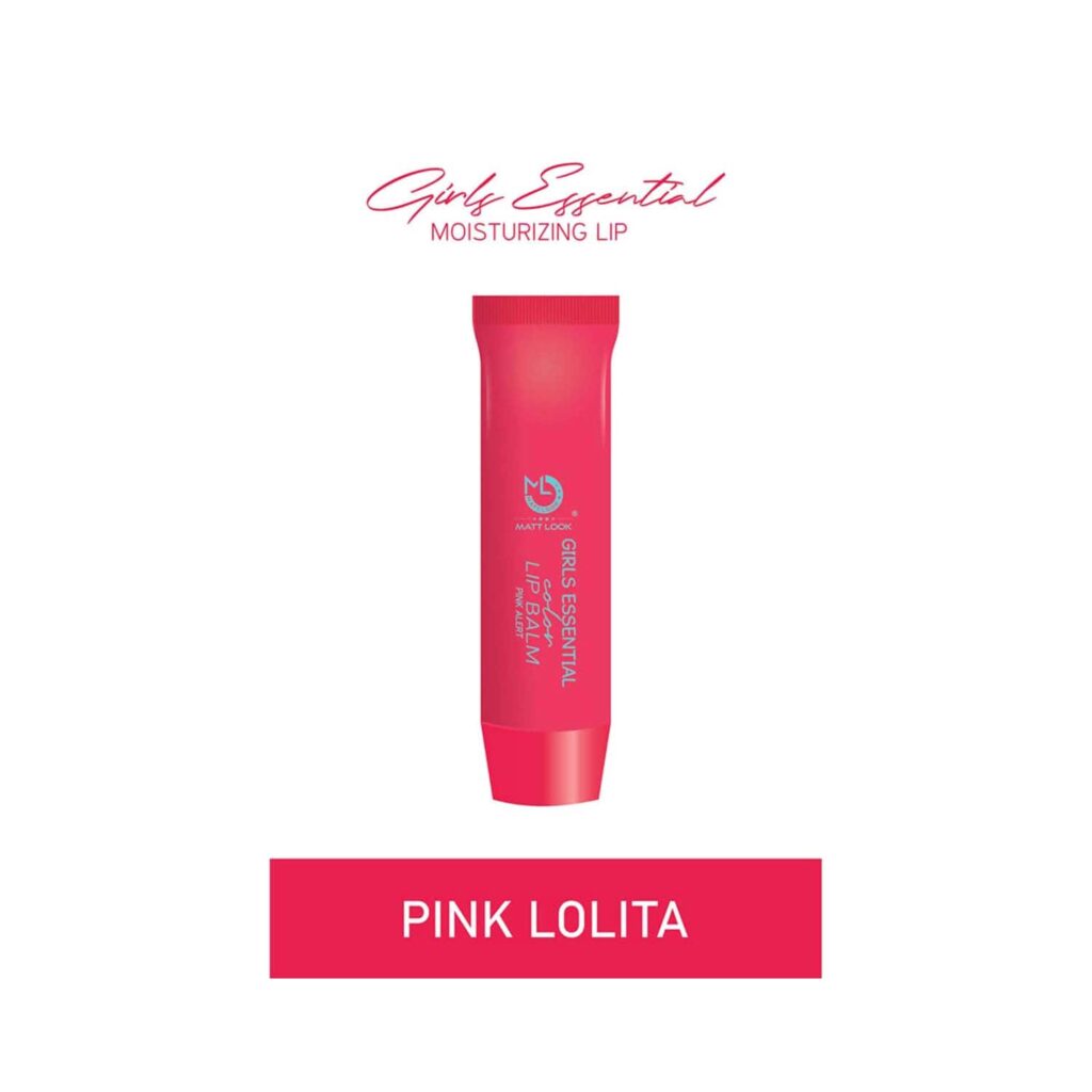 Matt Look Girls Essential Colour Lip Balm - Pink Alert (3.5g) - Matt Look