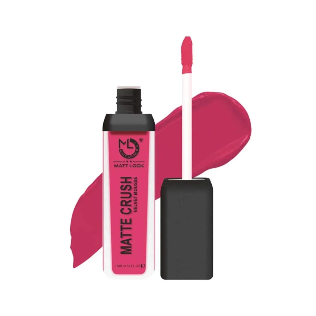 Matt Look Matte Crush Velvet Mousse Liquid Lipstick - Rose Pink (10ml) - Matt Look