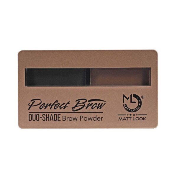 Matt Look Perfect Brow Duo-Shade Eyebrow Powder - 02 Multicolor (8g) - Matt Look