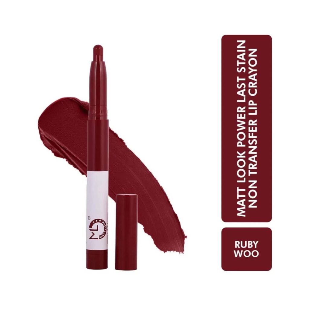 Matt Look Power Last Lip Stain Crayon Lipstick - Ruby Woo (1.3g) - Matt Look