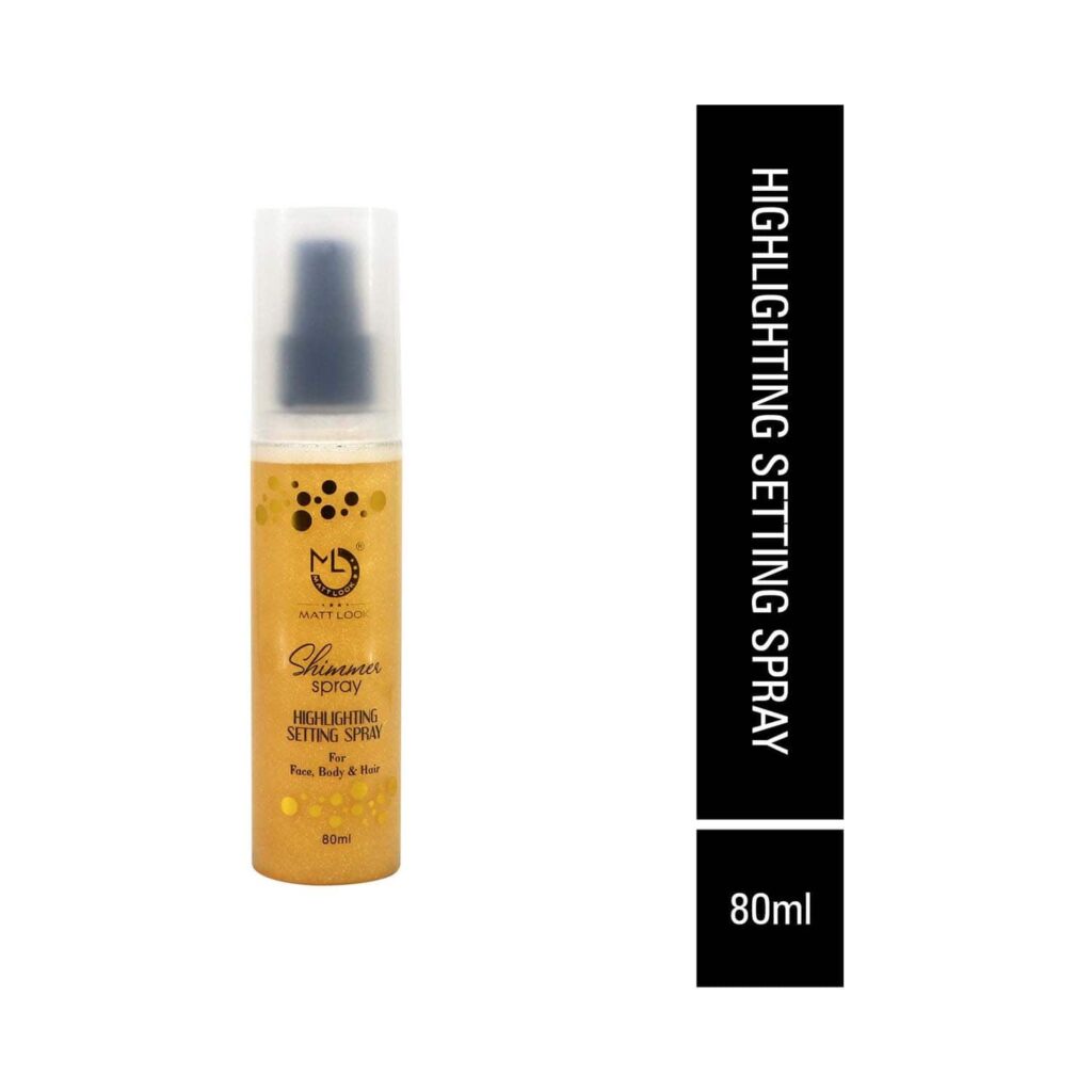 Matt Look Shimmer Highlighting Setting Spray - 001 Gold (80ml) - Matt Look