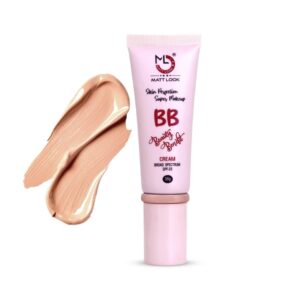 MATT LOOK Skin Perfection BB Super Makeup Cream with SPF 25 Oil Free Lightweight Hide Blemishes Facial Moisturizer with Deeply Hydrating Pore Minimizer - Almond Beige (38gm)