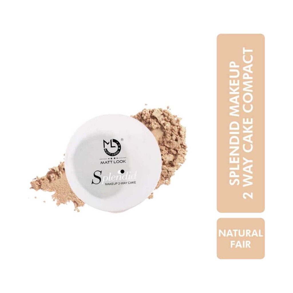 Matt Look Splendid Makeup 2 Way Cake Compact - Natural Fair (20g) - Matt Look