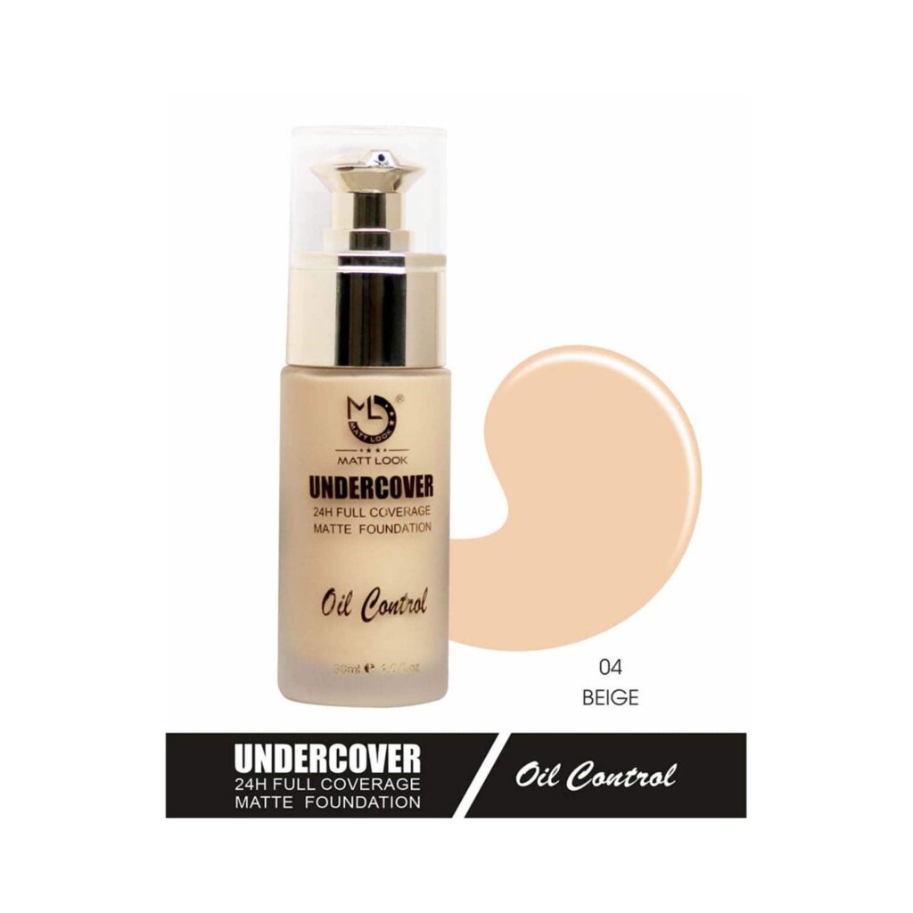 Matt Look Undercover 24H Full Coverage Matte Foundation - 04 Beige (30ml) - Matt Look