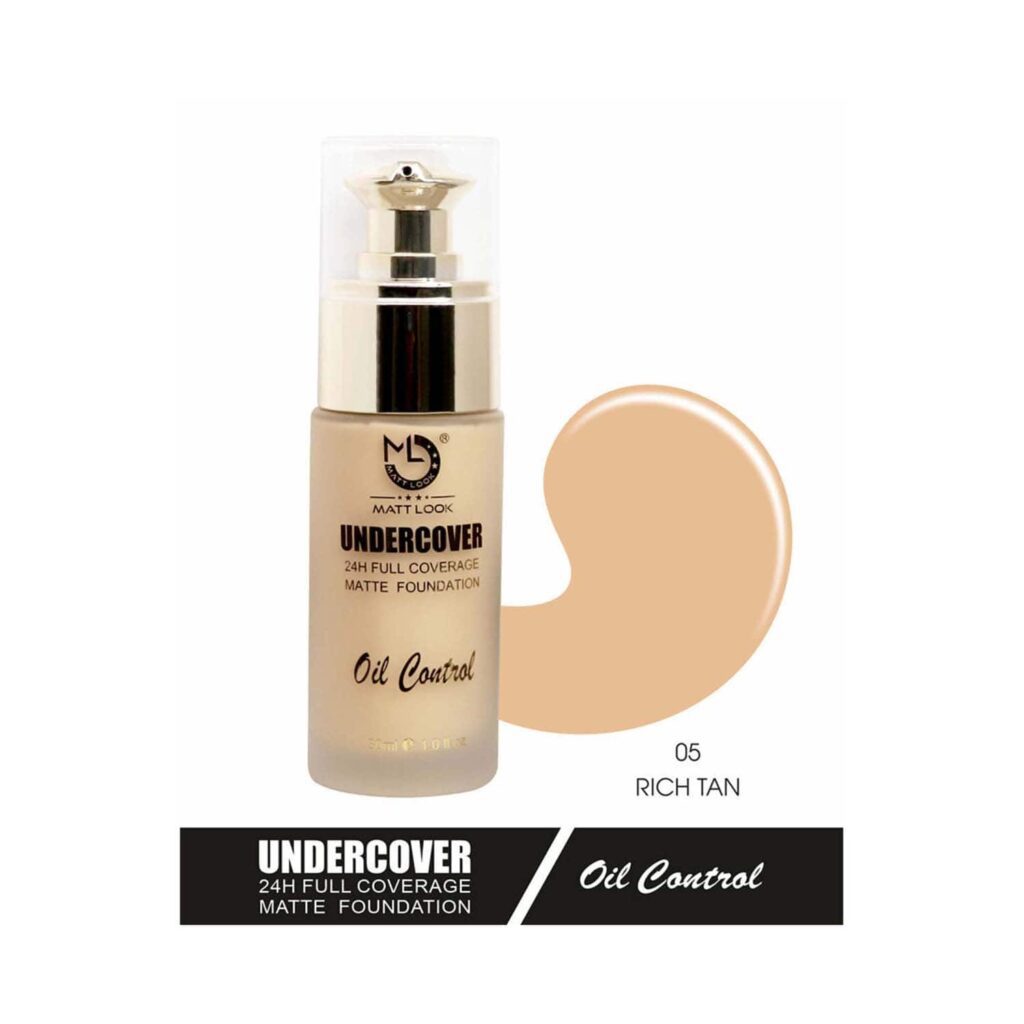 Matt Look Undercover 24H Full Coverage Matte Foundation - 05 Rich Tan (30ml) - Matt Look