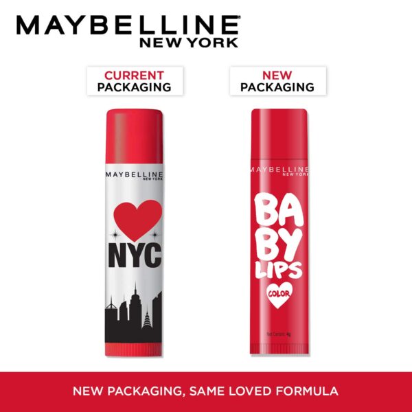 Maybelline New York Baby Lips Colour Limited Edition Lip Balm - Broadway Red (4g) - Maybelline New York