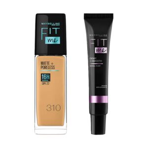 Maybelline New York Fit Me Face Makeup Kit (Dewy+Smooth Primer & Matte+Poreless Foundation - 310) - Maybelline New York