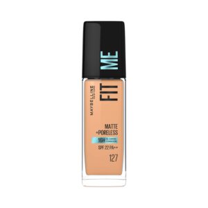 Maybelline New York Fit Me Matte + Poreless Liquid Foundation SPF 22 - 127 Golden Honey (30ml) - Maybelline New York