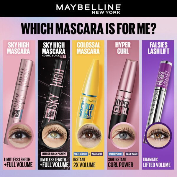 Maybelline New York Lash Sensational Sky High Waterproof Mascara - Very Black (6ml) - Maybelline New York