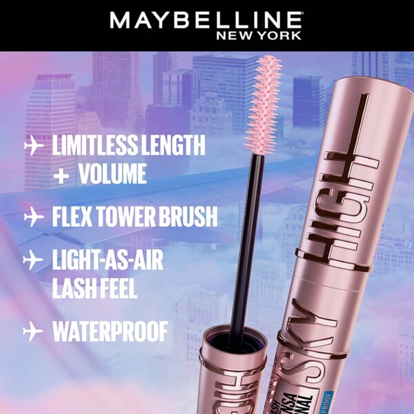 Maybelline New York Lash Sensational Sky High Waterproof Mascara - Very Black (6ml) - Maybelline New York