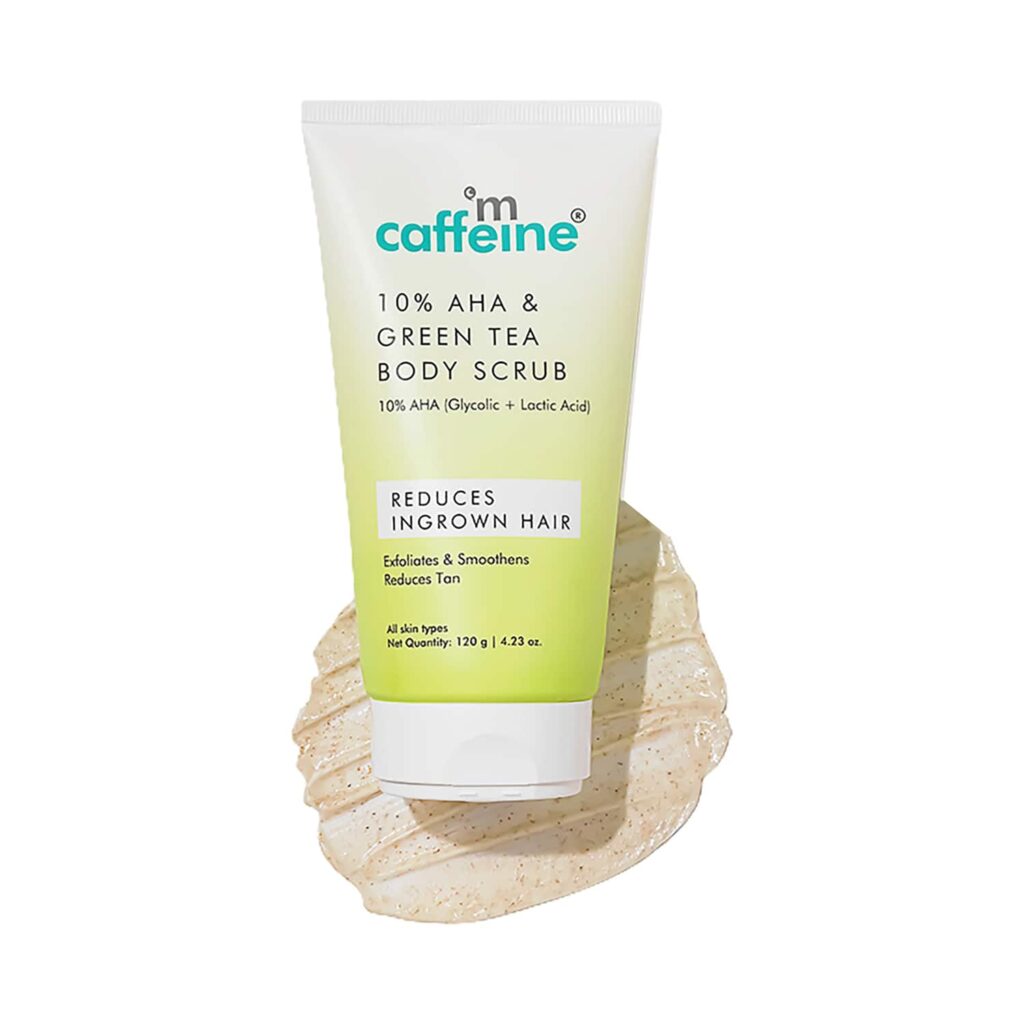 mCaffeine 10% Aha & Green Tea Body Scrub (120g) - mCaffeine