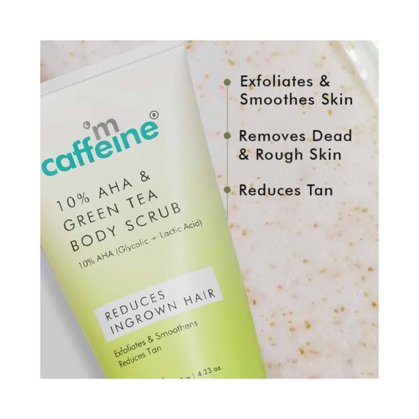 mCaffeine 10% Aha & Green Tea Body Scrub (120g) - mCaffeine