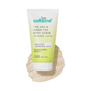 mCaffeine 10% Aha & Green Tea Body Scrub (120g) - mCaffeine