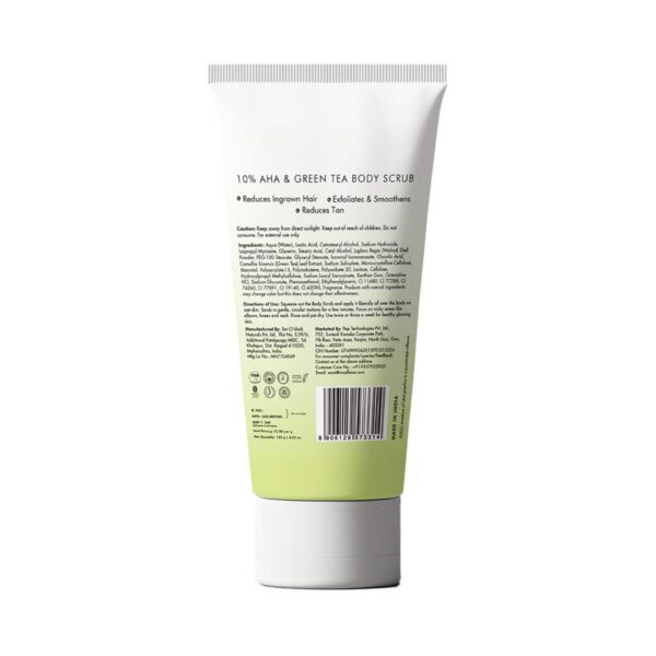 mCaffeine 10% Aha & Green Tea Body Scrub (120g) - mCaffeine