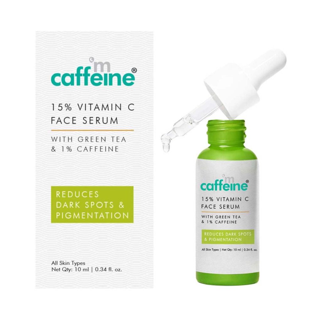 mCaffeine 15% Vitamin C & Green Tea Face Serum (10 ml) - mCaffeine