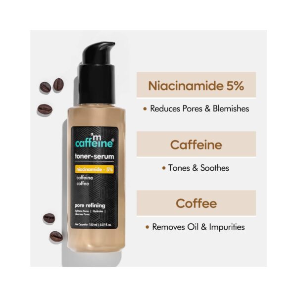 mCaffeine 2-In-1 5% Niacinamide Toner Serum (150ml) - mCaffeine