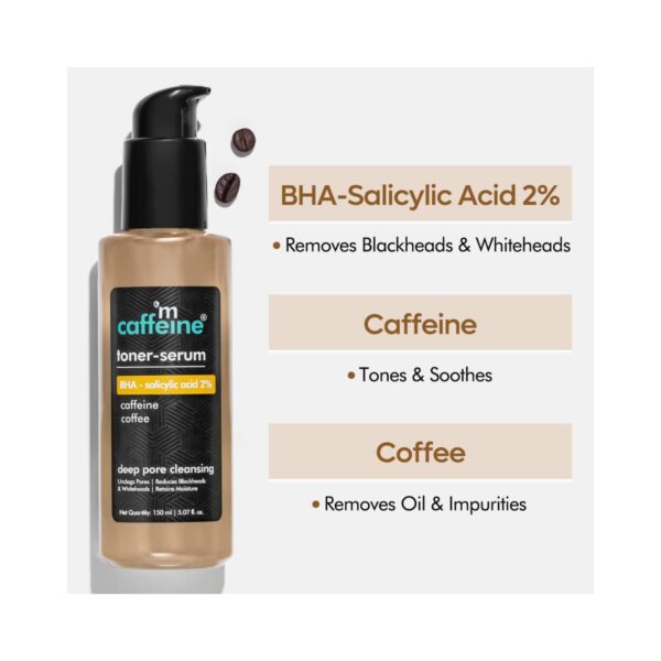 mCaffeine 2-In-1 Bha 2% Salicylic Acid Toner Serum (150ml) - mCaffeine