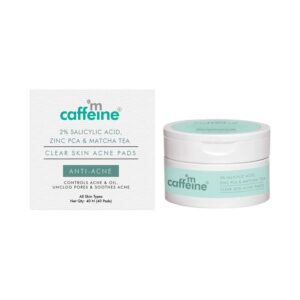 mCaffeine 2% Salicylic Acid Zinc Pca & Matcha Tea Clear Skin Acne Pads - mCaffeine