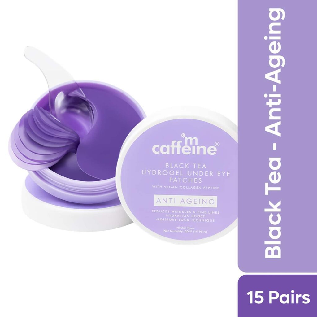mCaffeine Black Tea & Collagen Peptide Under Eye Patches - (30 Pcs) - mCaffeine